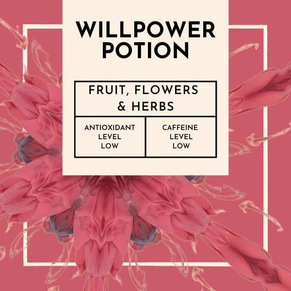 Ignite your inner strength with Willpower Potion, a tea crafted to fuel your spirit and invigorate your senses