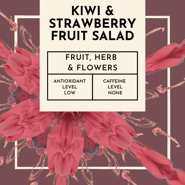 Kiwi & Strawberry Fruit Salad Tea. Embark on a tantalizing journey of fruity delight with Kiwi & Strawberry Fruit Salad tea, a vibrant blend that captures the essence of a refreshing fruit salad bursting with the flavours of ripe kiwis and succulent strawberries