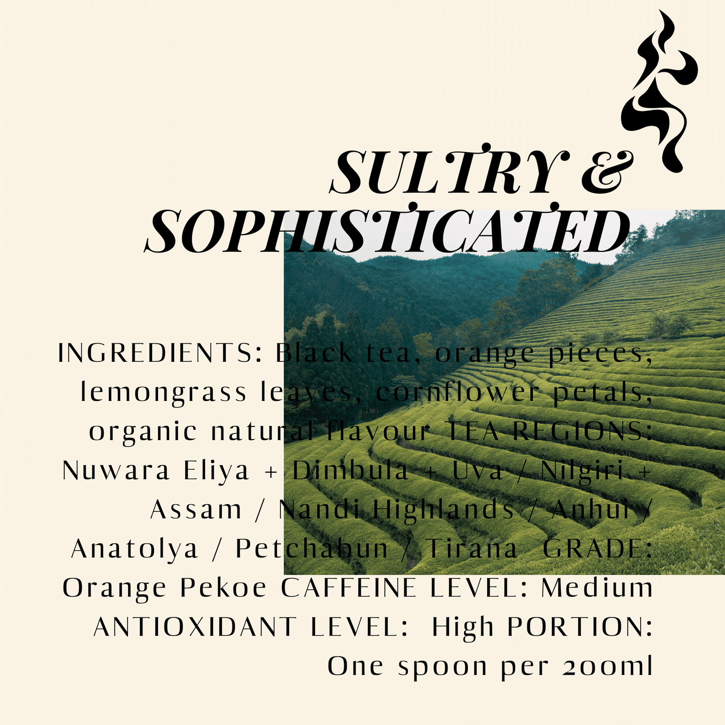 Sultry & Sophisticated. Earl Grey Black Tea. Details ->