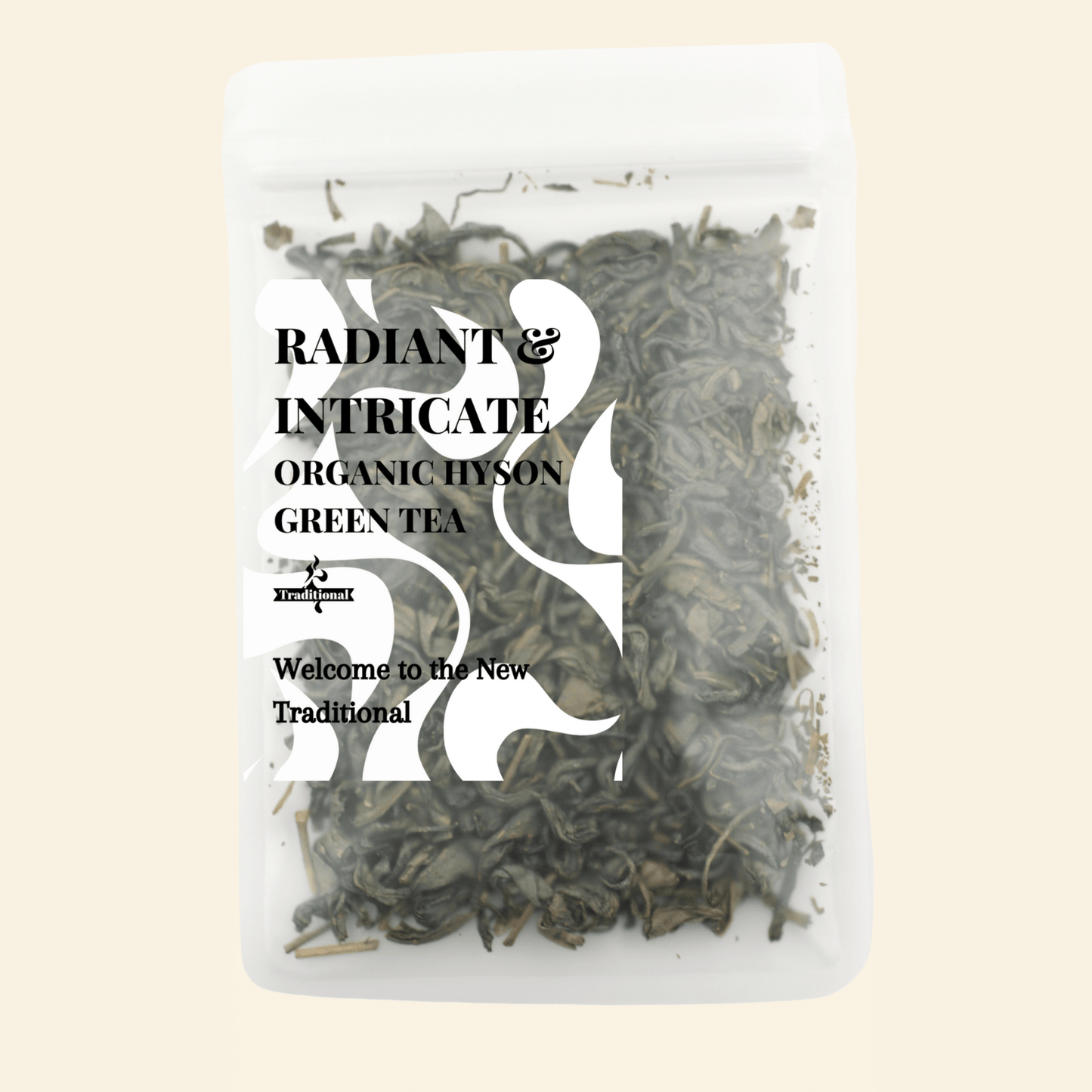 Radiant & Intricate. Organic Hyson Green Tea. Details ->