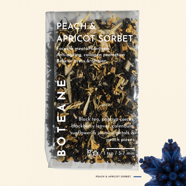 Sorbet pêche et abricot. Détails ->