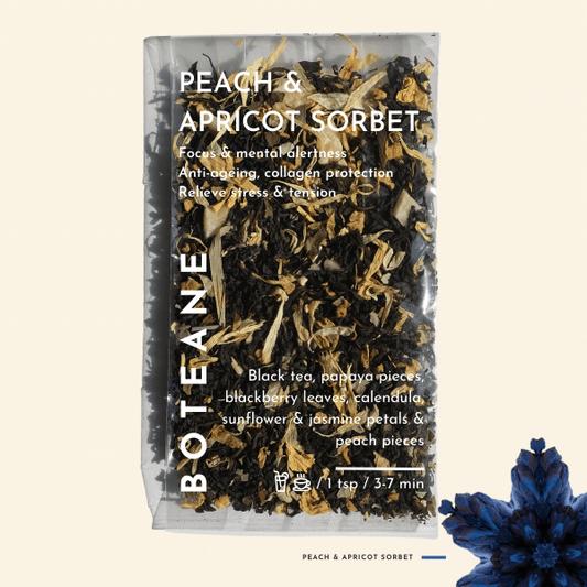 Sorbet pêche et abricot. Détails ->