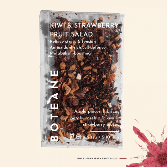 Salade de fruits kiwis et fraises. Détails ->