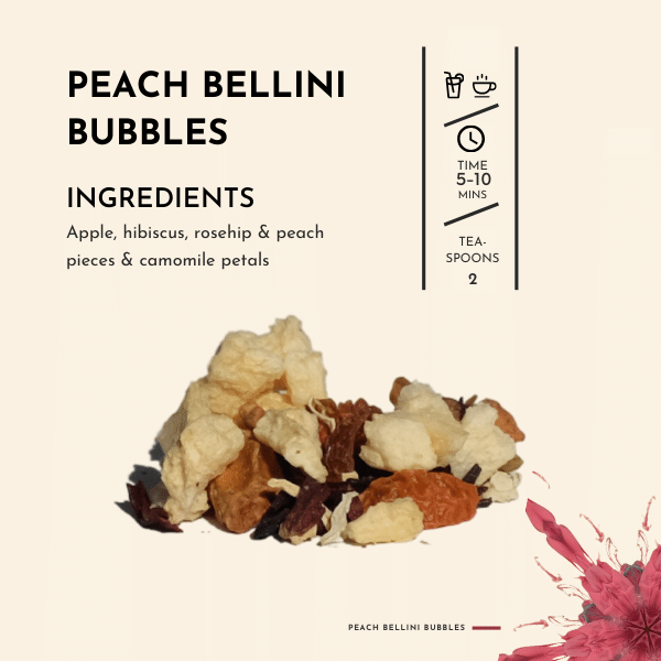 Peach Bellini Bubbles. Details ->