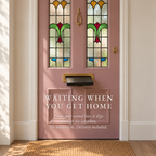 A Boteane Discovery box posted through the letterbox of a pink front door. Chosen with care, waiting when you get home.